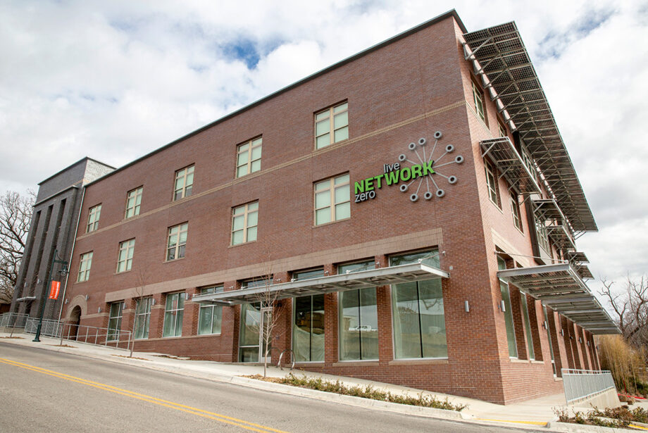 The Network is a net zero apartment building with 28 fully occupied one-bedroom units. Built by Entegity of Little Rock, it is opposite the Fayetteville public library.