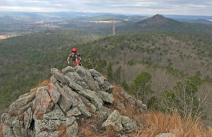Hikers on Rattlesnake Ridge west of Little Rock, foreground, will soon have new trails to explore on Blue Mountain, mid-right in background.