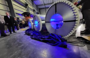 Steel coils on display during a groundbreaking ceremony at the site of U.S. Steel's new $3 billion mill in Osceola, Arkansas.&nbsp;