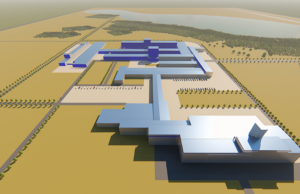 A pseudo-rendering of U.S. Steel's new $3 billion mill in Osceola&nbsp;