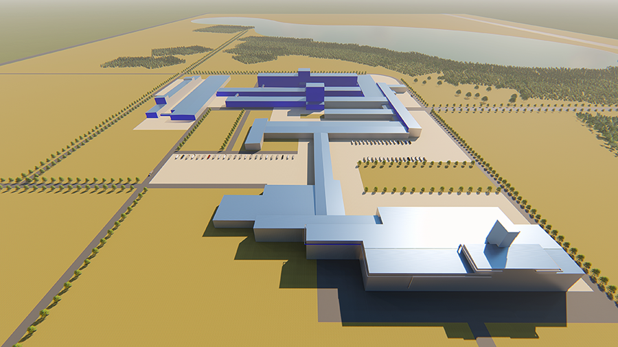 A pseudo-rendering of U.S. Steel's new $3 billion mill in Osceola&nbsp;