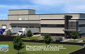 A rendering of a $24 million cold storage facility planned by Compass Cold Storage of Mulberry