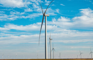 Wind turbines at the Traverse Wind Energy Center in Oklahoma