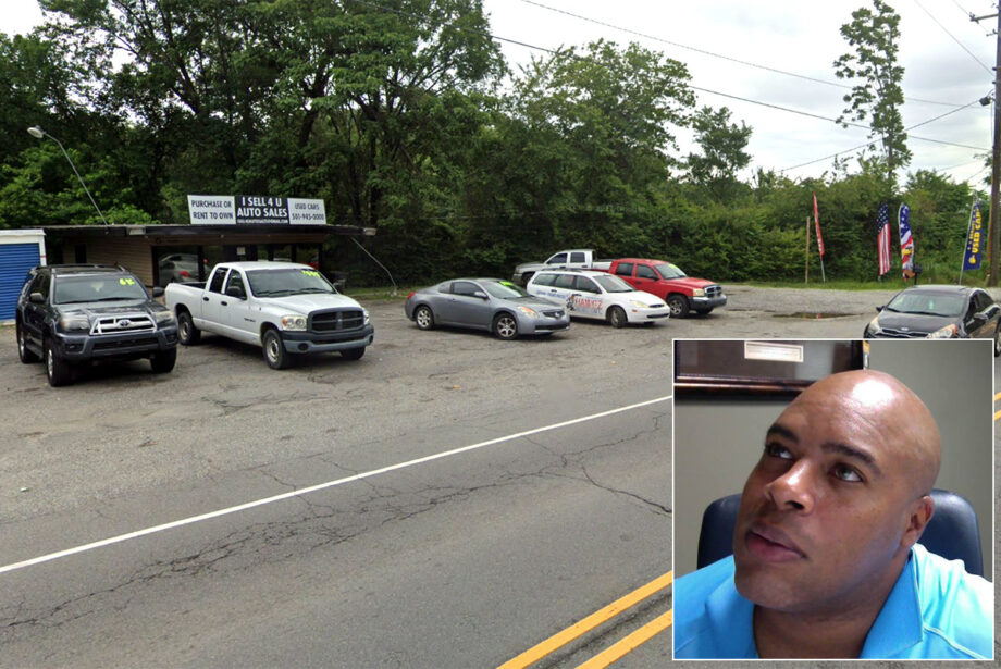 I Sell 4 U Auto Sales at 3208 MacArthur Drive in North Little Rock is named as a defendant in trial of Kristian Nelson (inset.)