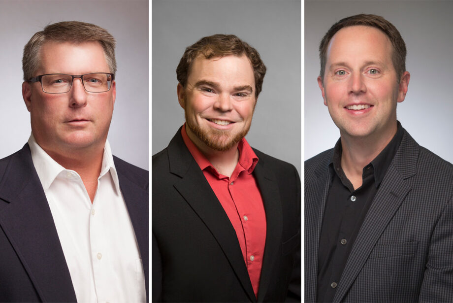 James Bakanovic, James Meyer and Brandon Ruhl of Taggart Architects in North Little Rock.