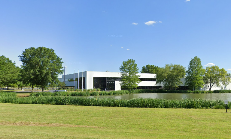A Google Street View image of 7773 Sloane Road, an office building at the Little Rock Port formerly occupied by Delta Dental.