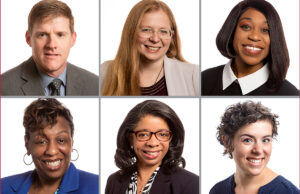 Clockwise from top left: Nathan Campbell, Shannon Clardy, TaLisha Givan, Lacy Klinger, Celya Taylor, and Charlotte White-Wright of Henderson State University in Arkadelphia.