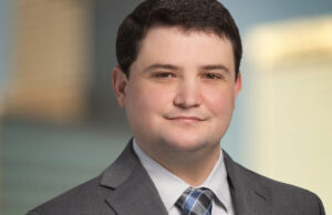 Trenton Mullins of McDaniel Wolff & Benca in Little Rock.