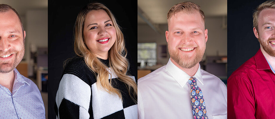 Colby Leding (from left), Nicol Pastran, Chad Swanner and Phillip Warrick.