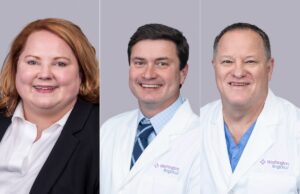 Amy LeSieur, Dr. Jeffrey Kellar and Dr. Ronald Mullis with&nbsp;Washington Regional Medical System