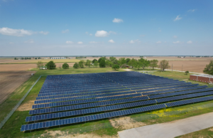 A solar array built by Entegrity of Little Rock for the Riverside School District in Caraway