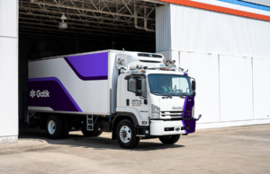 One of Gatik's class 6 autonomous trucks in operation