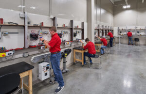 Students sharpen their skills at the UACCM Industrial Maintenance and Mechanics lab.