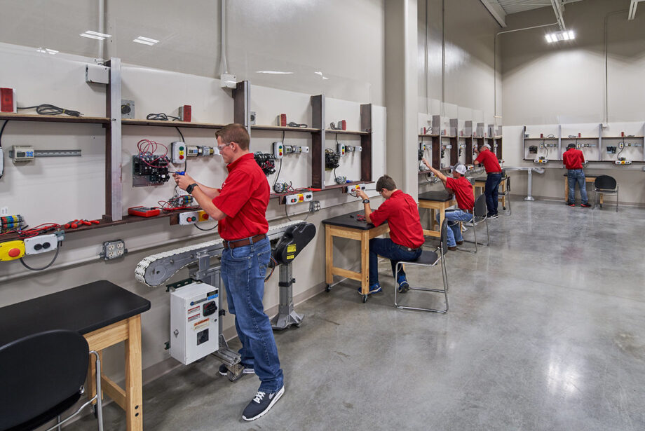 Students sharpen their skills at the UACCM Industrial Maintenance and Mechanics lab.