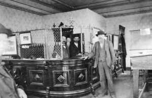 The Bank of Rogers at 114 S. First St. in Rogers, circa 1910.&nbsp;