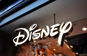 A Disney store sign in Venice, Italy, in 2019