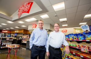 Doug Hendrix, left, and his brother David Hendrix own Summerwood Partners LLC of Bryant, which owns convenience store chain Big Red and this year ranked No. 5 for revenue growth among the largest private companies in Arkansas.