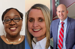 Nakesha Cunningham (from left), LeAnn Helms and Brent D. Williams