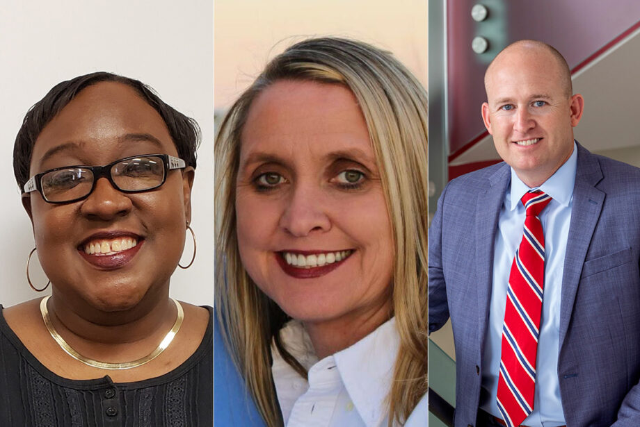 Nakesha Cunningham (from left), LeAnn Helms and Brent D. Williams