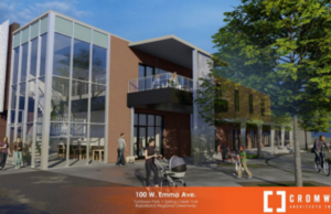 A rendering of the redevelopment at 100 W. Emma Ave. in Springdale, a complex that First Security Bank has sold.