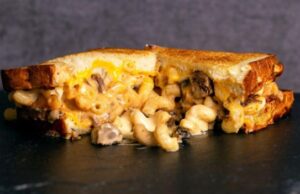 One of the sandwiches available at I Heart Mac & Cheese, the fast-casual restaurant that just opened its first Arkansas location in Benton
