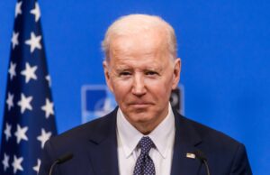 President Joe Biden during a NATO news conference in Brussels, Belgium in March 2022