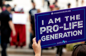 Abortion protesters outside the U.S. Supreme Court in September 2020