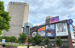 The Arena District in downtown Columbus, Ohio.