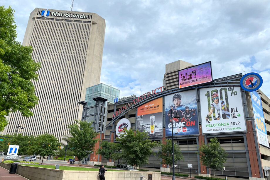 The Arena District in downtown Columbus, Ohio.