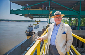 Clif Chitwood visits a Nucor Steel port on the Mississippi River. He has led economic development in Mississippi County since 2001.