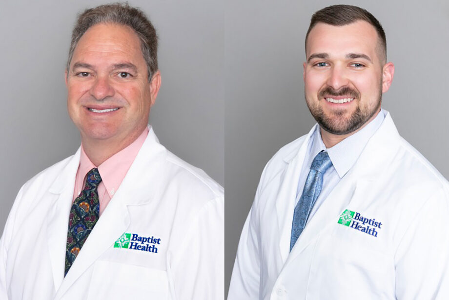 Dr. Marc Denton Stam (left) and Dakota Young