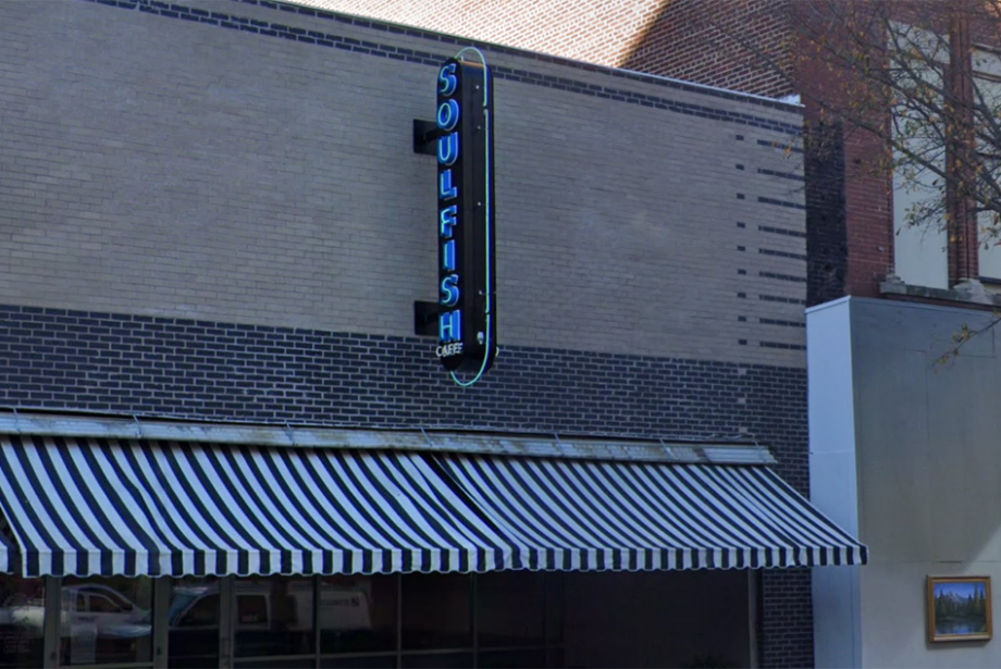A Google Street View image of the Soul Fish Cafe sign. The restaurant on Main Street in Little Rock is closing after six years of business.