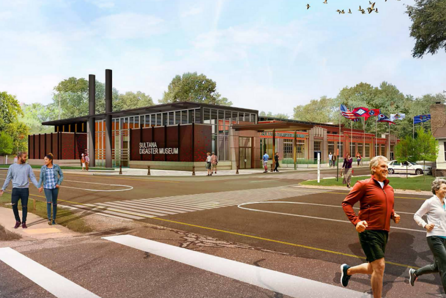 A rendering of the new Sultana Disaster Museum in Marion, Arkansas.