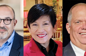 (From left) Wayne Miller, executive director of the Venture Center; Mimi San Pedro,&nbsp;chief strategy officer for the Venture Center; and Larry Wilson, CEO and chairman of the board of First Arkansas Bank & Trust.
&nbsp;