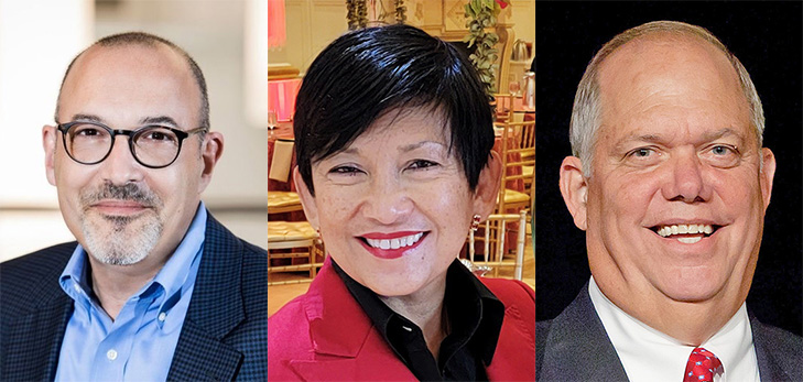 (From left) Wayne Miller, executive director of the Venture Center; Mimi San Pedro,&nbsp;chief strategy officer for the Venture Center; and Larry Wilson, CEO and chairman of the board of First Arkansas Bank & Trust.
&nbsp;