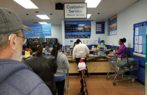 The customer service area at a Walmart location in Columbus, Ohio.&nbsp;
