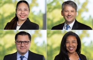 Clockwise from top left: Jasmin Bland, Kevin Kunkler, Yerko Berrocal and Lisako McKyer