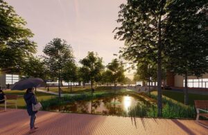 Plans for The Middle, at the southeast corner of Cantrell Road and Rodney Parham Road in Little Rock, call for a hotel and restaurant.