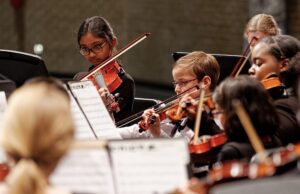 Members of the Youth Ensembles perform at the mid-winter concert.