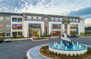 An entrance to The Pointe at North Hills apartment complex in North Little Rock