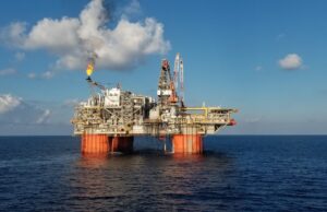 The Thunder Horse oil platform in the Gulf of Mexico, a joint venture between BP and ExxonMobil