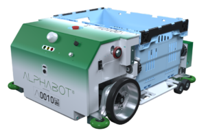 The&nbsp;Alphabot, a robotic device at the heart of the Alphabot system, an&nbsp;automated fulfillment system for warehouses and distribution centers.