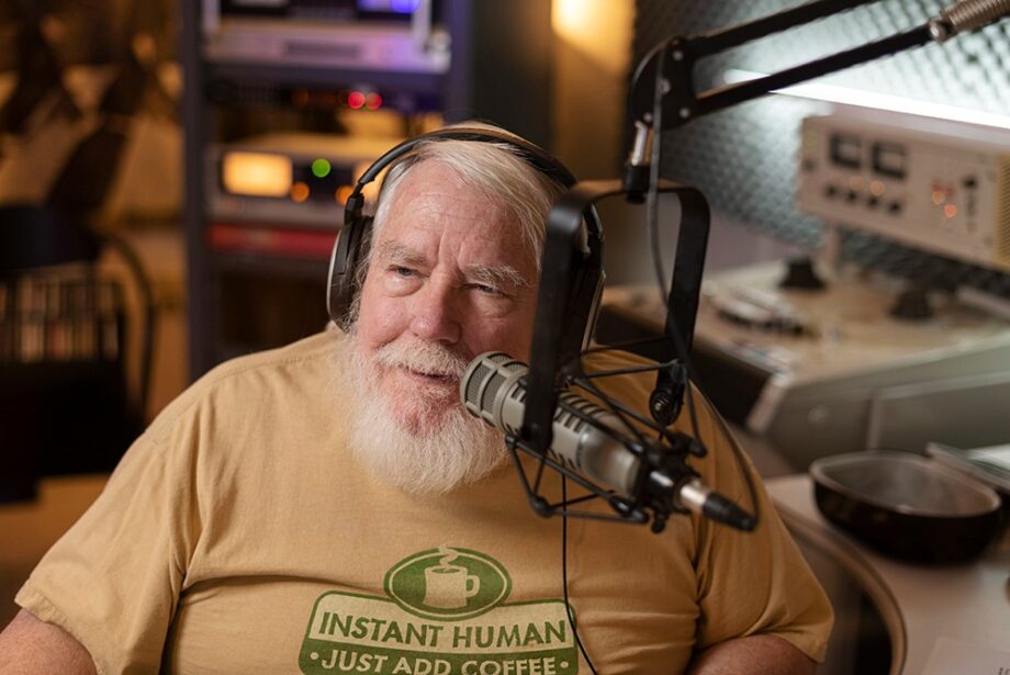 Clyde Clifford, free-form rock DJ extraordinaire: “We’re just old radio hippies doing it the way we think radio ought to be done. I enjoy the fact I find stuff that people haven’t heard.”