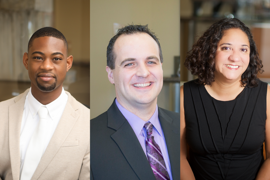 Andre Richardson, Jeremy Gueringer and Lourdes Mahoney