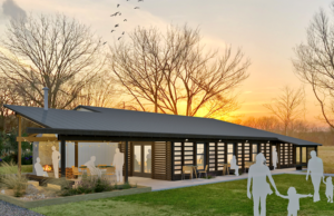 An artist&rsquo;s rendering of the Orthodox Farmhouse Brewery taproom in Elkins.