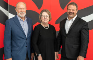 From left: Randall Pope, Jeanette Pope and Arkansas State University Chancellor Todd Shields