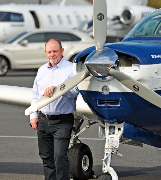Harvey Hughes, founder and chief strategist of Hughes Technology, has built flying into his business