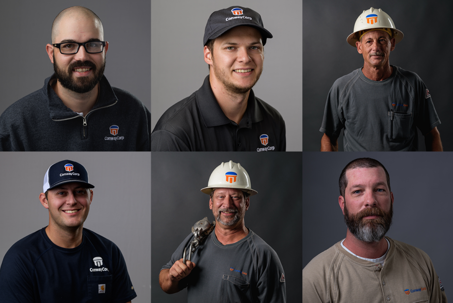 (Clockwise from top left) Wesley Manion, Matthew Stephens, Jim Simpson, Scott Ussery, Gordon Valentine and Landon Green