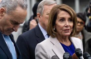 House Speaker Nancy Pelosi, right, in a file photo from 2019