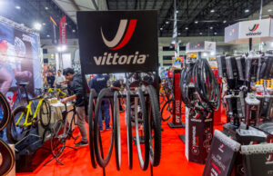 A Vittoria Industries display at the International Bangkok Bike Expo in 2018